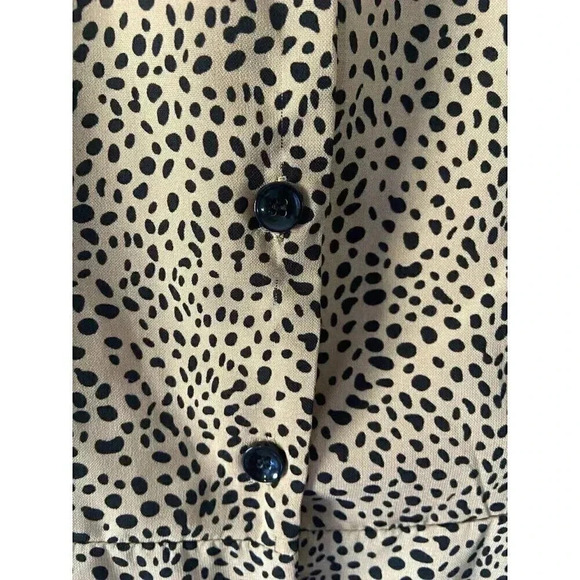 Mod Ref Cheetah Black & Brown Animal Print w/ lining A-line dress Size S Small - Picture 5 of 13